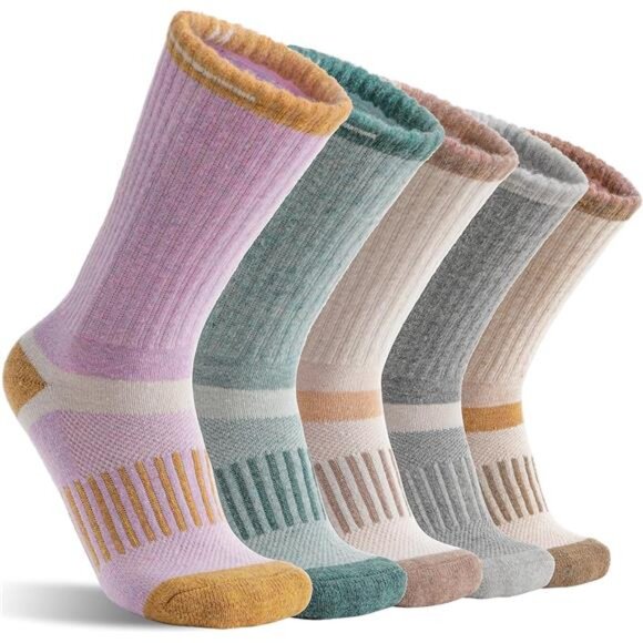 5 Pairs Merino Wool Hiking Thermal Socks